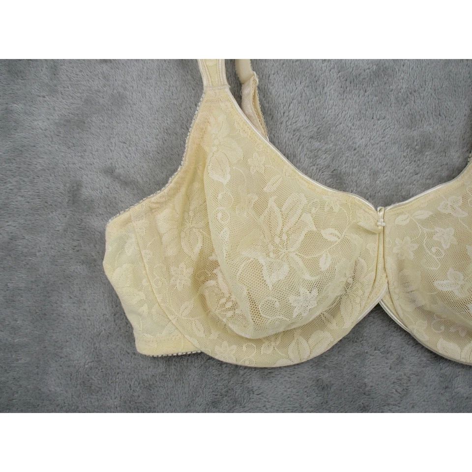 Sujetador Breezies 40C Encaje Floral Flores Cobertura Completa Forrado con Aros Crema Nuevo Foto 3 de 4