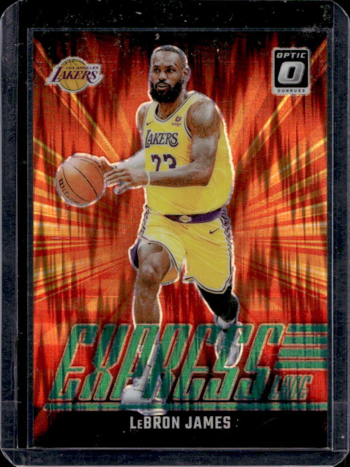 2024-25 Panini Donruss Optic LeBron James Express Lane Green Shock #/149 Lakers