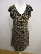 DESIGUALStrick  Kleid Kurzarm V-Ausschnitt schwarz beige Gr.XL (A34-61)