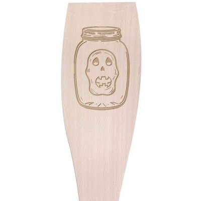 Großer Kochspachtel ''Spooky Skull In Jar'' aus Holz (SA00023842)