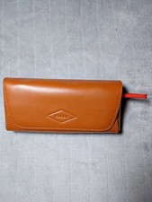 Case Only Fossil Sunglass Case Magnetic Closure Brown