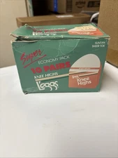 Vintage LEGGS Mila‘S Super Economy Pack Suntan Sheer Toe Never Used Eight Pairs