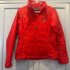 Patagonia Women Primaloft Red Puffer Jacket XS nanopuff camping skiing Gorpcore