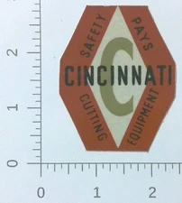 Vintage Cincinnati Cutting Equipment Ohio Coal Mining Sticker Decal