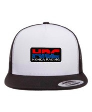 NEW KUSTOM HATZ Honda Racing V2 Patch Trucker Snapback Cap Schwarz/Weiß/Schwarz