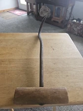 Vintage Wooden Handle/Iron - Hay/Meat Hook Primitive Farm-Barn Tool Pre-Owned