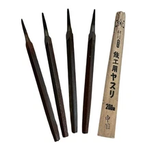 Metalworking Files Set of 4 Tapered Steel Rasps 200mm Medium Cut Hand Tools