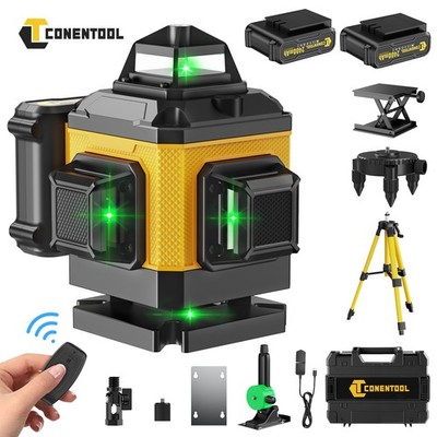 16 Line Laser Level Wasserwaage 4D 360° Kreuzlinienlaser Selbstnivellierend New