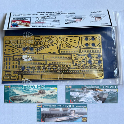 Deutsches U-Boot Typ VIIC,VIIC41,VIID Revell 05038,05100 Fotoätzteile 1:144