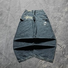 Baggy Raider Carpenter Gray Wide Leg Jnco Style Skater Surf Y2k 90s Jeans 42x32