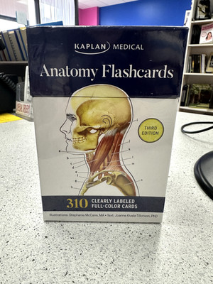 Kaplan Medical Anatomy Flashcards 3rd Edition Unopened 310 Full Color Cards