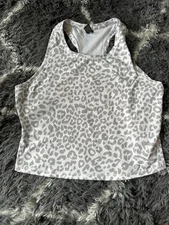 90 Degrees By Reflex Crop Poly/ Spandex Animal Print Top. Excellent . XL