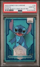 2023 Topps Chrome Disney 100 #18 Stitch PSA 10 - Dark Blue & Light Blue /75