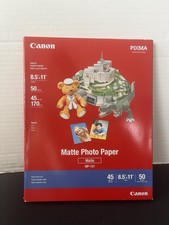 Canon Pixma Photo Paper Inkjet 8.5  X 11  50 Sheets Matte MP-101 New Sealed