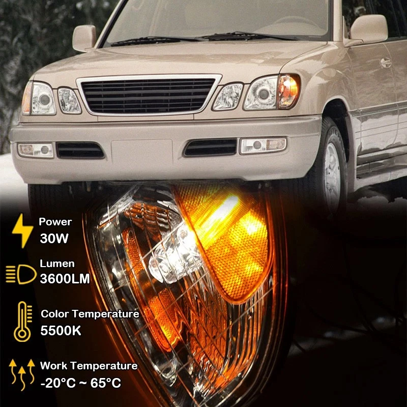 For Lexus LX470 1998-2007 Side Marker Lamp Corner Lights Parking Turn Signal 2* - Image 4 of 4