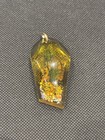 Vintage Large Resin Seahorse Pendant Ocean Diorama Nautical Jewelry — photo 1