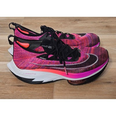 Nike Air Zoom Alphafly Next% ZoomX Atomknit Running Shoes Pink Purple Womens 9