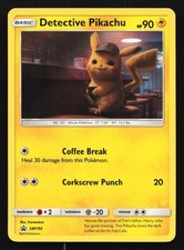 Detective Pikachu SM190 Sun & Moon Black Star Promo Holo Pokemon Card