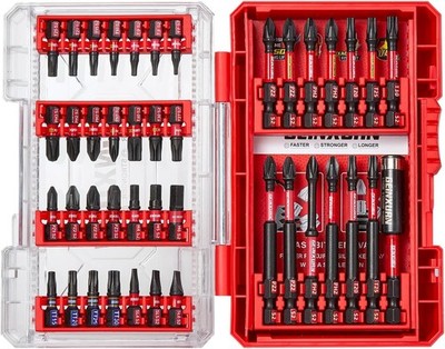 Schraubendreher-Bitsatz 42-teilig S2-Stahl Magnetisch Torx Phillips Schlitz 1/4