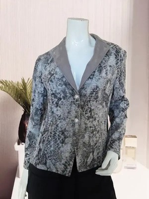 Basler Damen Marken Blazer Schurwolle Jacke grau Größe 38