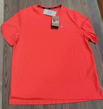 Nike Men's Dri-FIT UV Miler Running T-Shirt. Size Large. Crimson DV 9315
