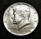 1964 Kennedy Half Dollar (90% Silver).... Nice Detailed Coin