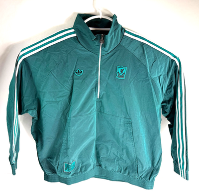 Adidas Liverpool FC Terrace Icons Half-Zip Jacket Green Men`s size