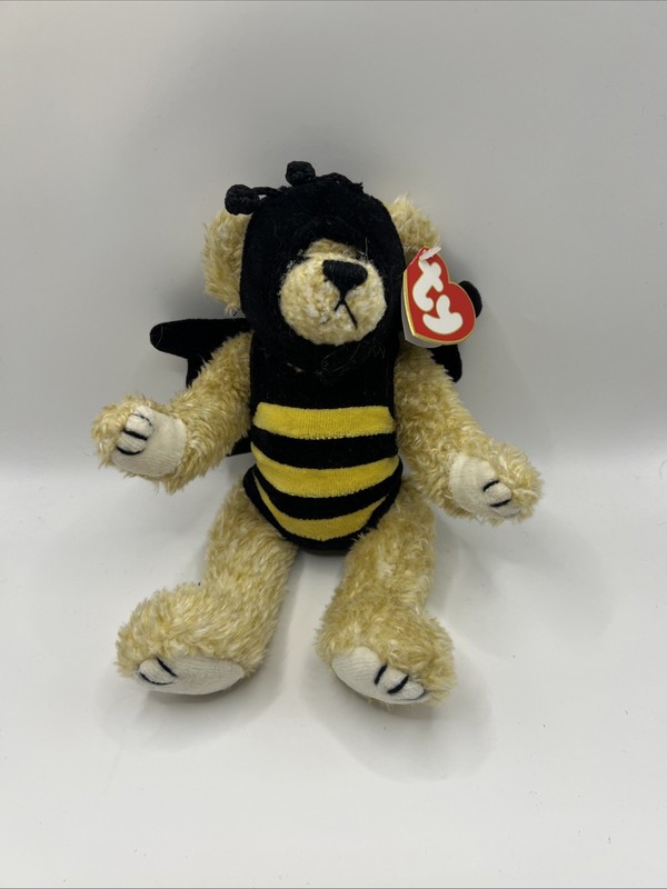 1993 VTG Ty Retired The Attic Treasures Collection Bear Beezee 8" Jointed Easter