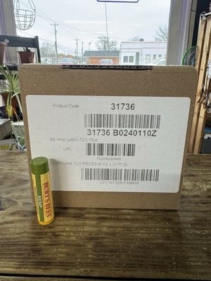 Burt s Bees Pink Hemp Chapstick-  1 Case of 72