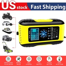 10A Car Battery Charger for Lifepo4 Lead Acid AGM Truck Motorcycle Marine Boat