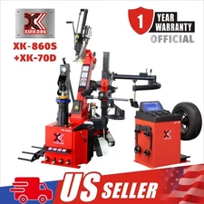 XK 806S 70D Auto Tire Changer Wheel Balancer Combo 14-28” Rim Repair Machine 