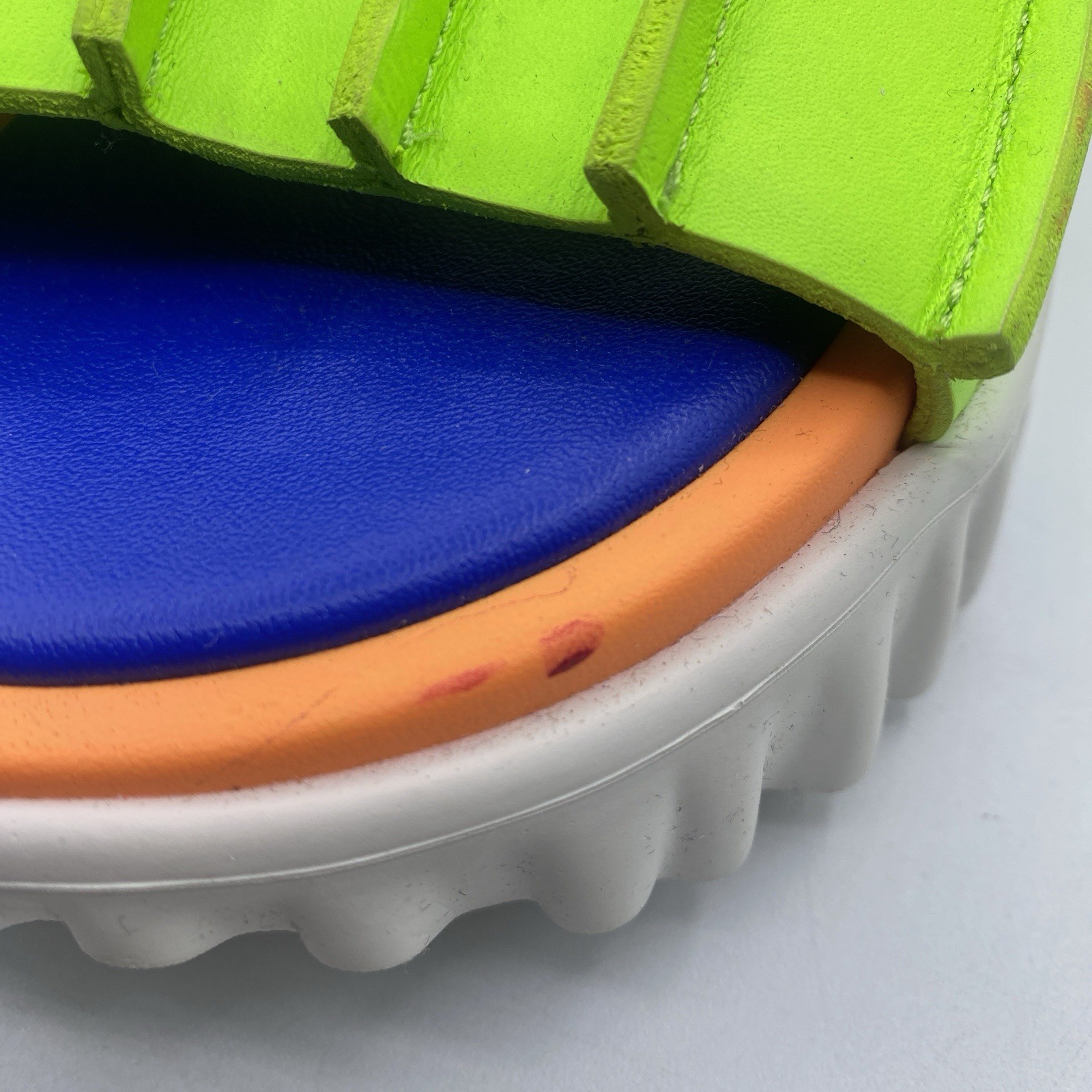 APL 4ccccees Free People pieghe e diapositive di ringraziamento piattaforma verde EU 38 US 7 5 nuovo senza scatola*