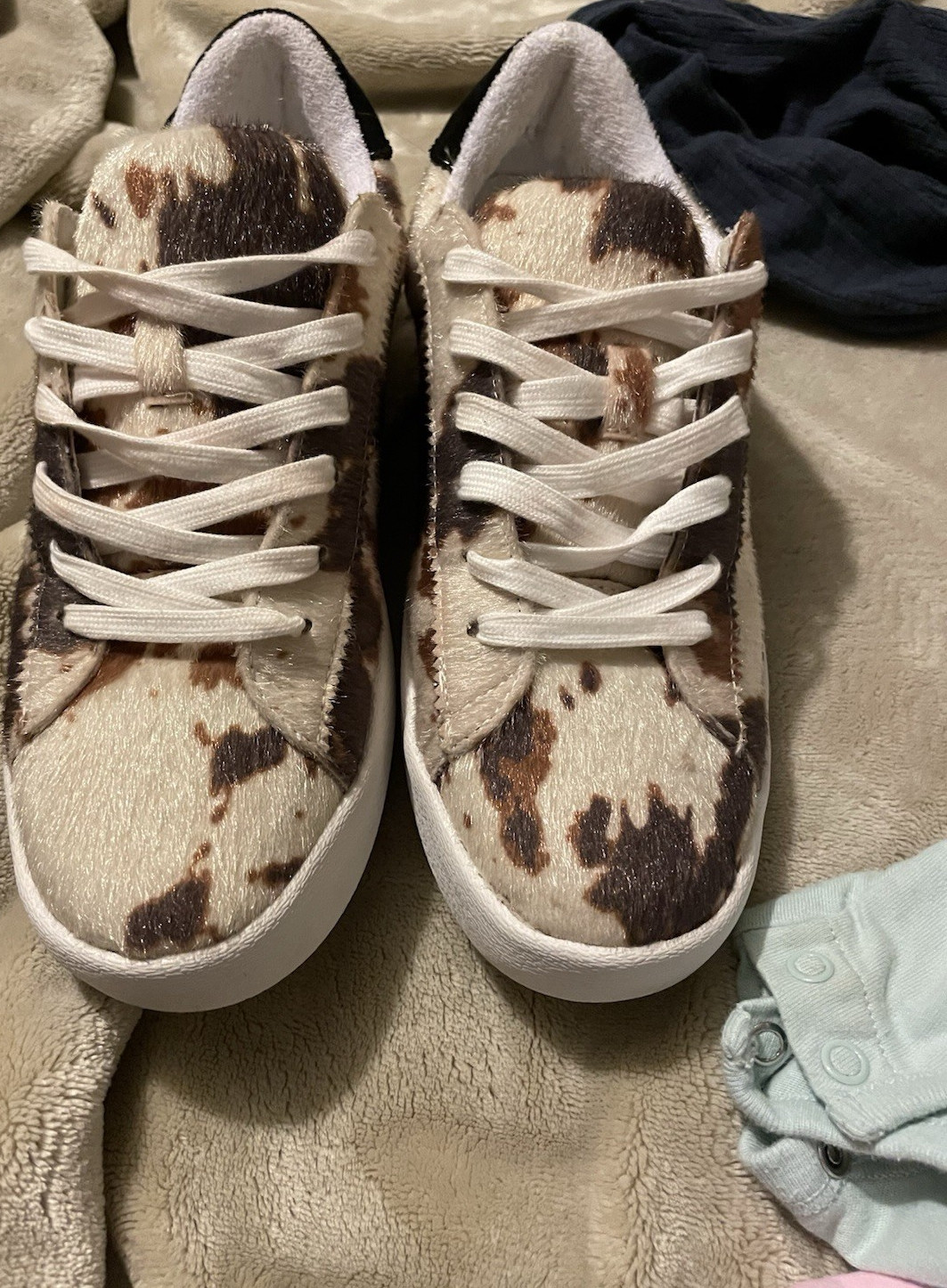 Very G Animal Print Low Top Lace Up Athletic Sneaker Brown W