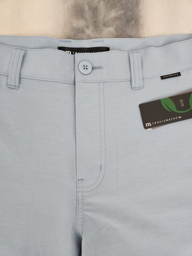 Travis Mathew Tech Chino Shorts Light Blue Men's Size 34 New - Picture 2 of 12