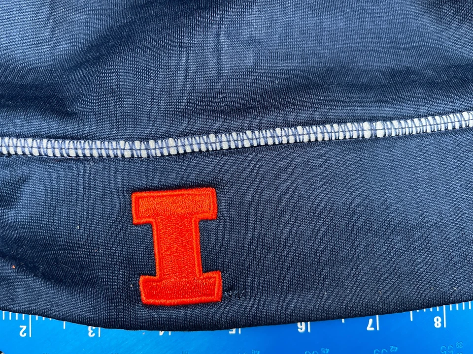 Illinois Fighting Illini Beanie Toque Adult One Size Blue Knit Poly Blend - Image 2 of 4