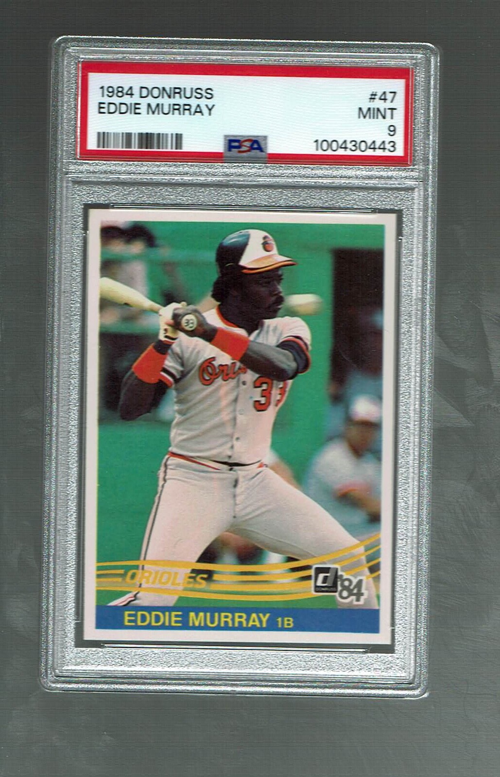 1984. Donruss.     Eddie Murray        #47      PSA 9