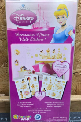 #ad Disney Princess Wall Stickers Girls Bedroom Decor Cinderella Ariel Snow White $7.97