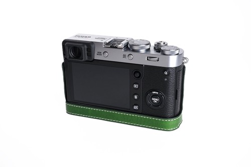 Genuine Real Leather Half Camera Case Bag Cover for FUJIFILM X100F Bottom Open 6 - 第 28/35 張圖片