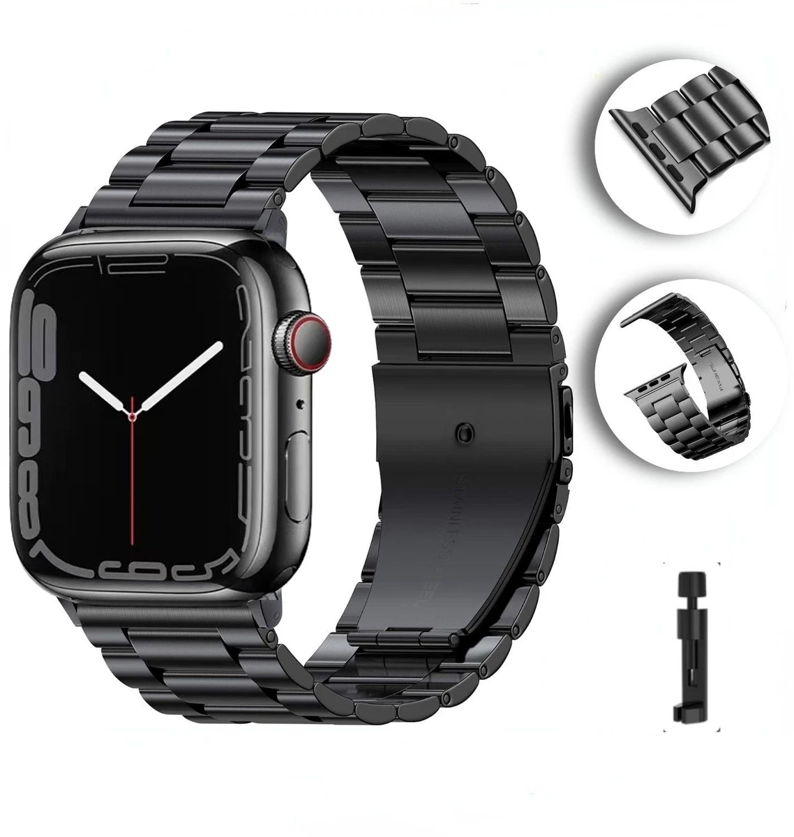 Metal Strap for Apple Watch Band 38mm 40mm 42mm 44mm 41/45mm Slim