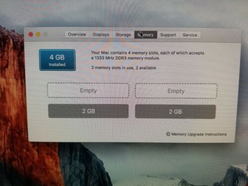 iMac A1311 Mid-2010 21.5" i3-550 3.2GHz 4GB RAM 1TB HDD El Capitan *BAD FAN* - Picture 3 of 9
