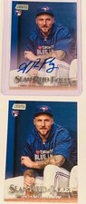 Sean Reid-Foley On Card Auto RC, Toronto Blue Jays. + Base, 2019 Stadium Club 