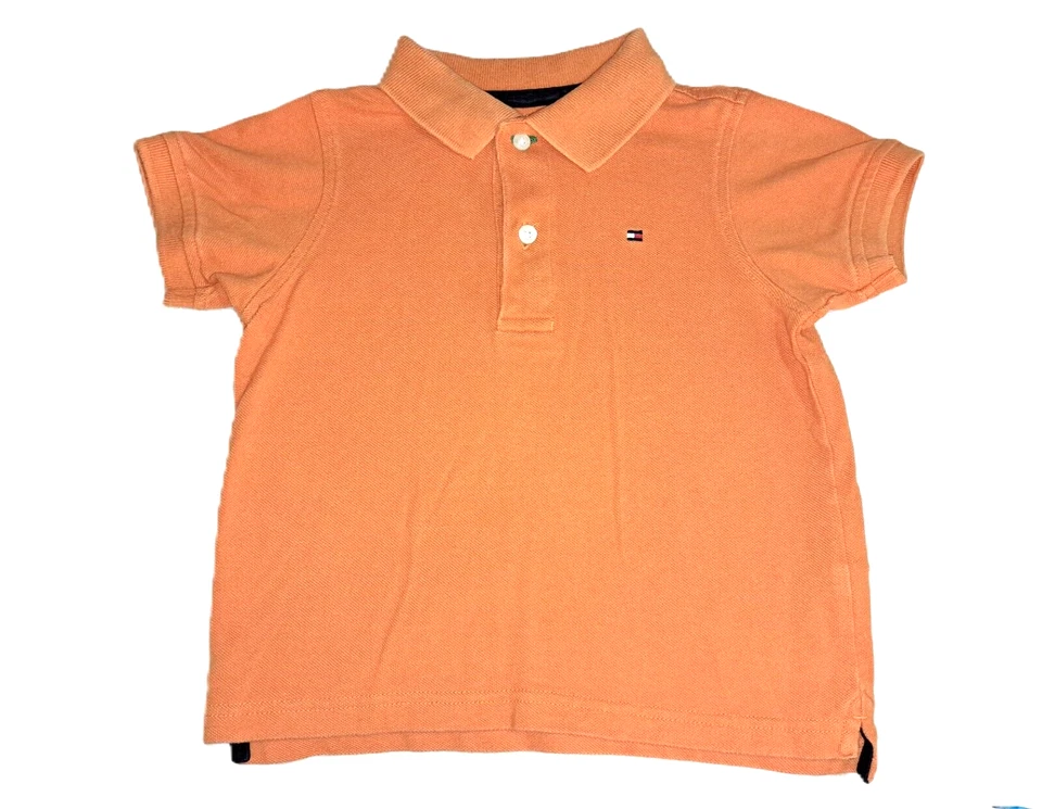 Chicos TOMMY HILFIGER Naranja Polo Camisa GYMBOREE Patchwork Pantalones Cortos 2T Conjunto Pantalones Foto 3 de 4