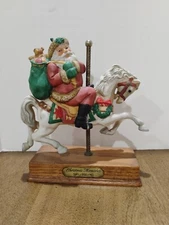 Vintage WILLITTS DESIGN CHRISTMAS MEMORIES 1986 SANTA ON A CAROUSEL HORSE 