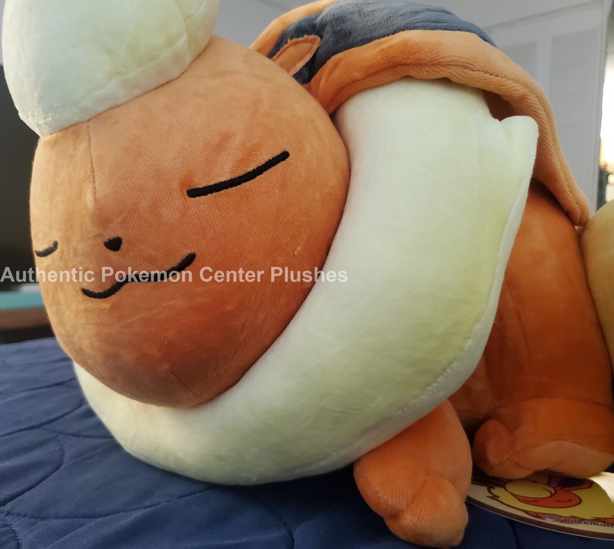 Pokemon Center Flareon Plush Sleeping Doll Stuffed Toy Authentic New 53 CM