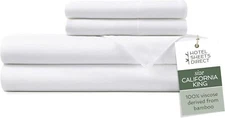 Hotel Sheets Direct 4 Piece Bed Sheet Set California King Size, 100% Viscose...