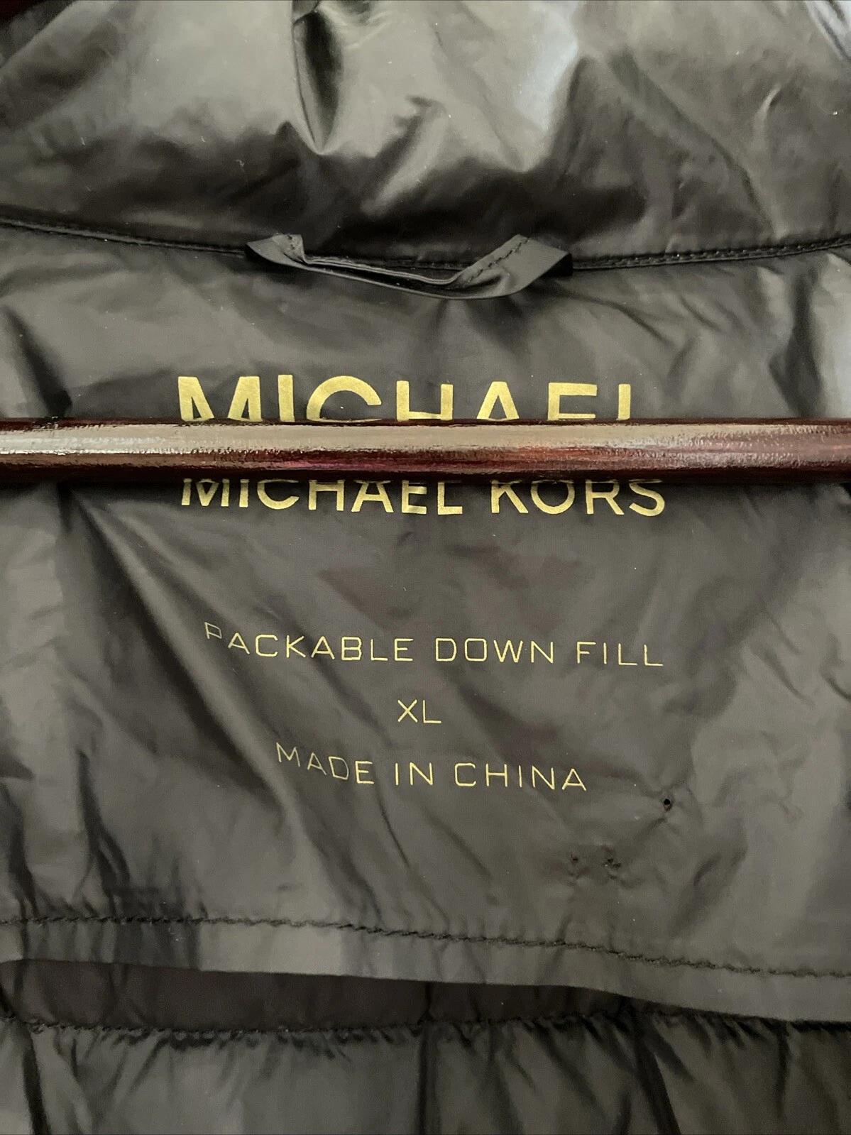 Piumino Michael Kors donna trapuntato nero da donna taglia XL