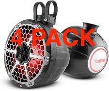 4 PACK DS18 CF-PS8 8" Speaker Pod Tower 375W with Integrated RGB LED Lights