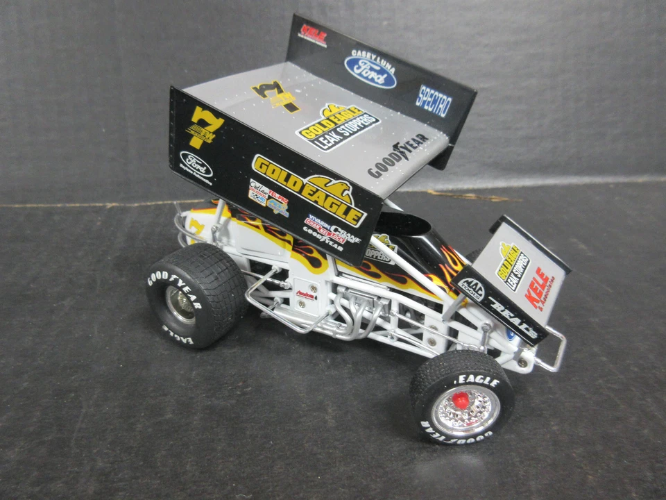 GMP 1997 Jeff Swindell # 7TW - Gold Eagle Leak Stoppers 1:25th Sprint Car - Image 3 of 4