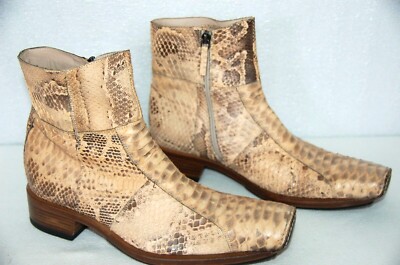 Migliore Men Multi Color Snake Leather Ankle Boots Sz US 8  display picture 1