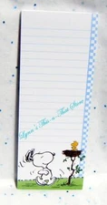 PEANUTS Magnetic Shopping To Do List Note Pad NEW Happy Snoopy & Woodstock